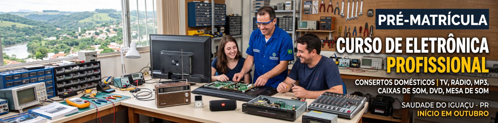 Pré-Matrícula para Curso Gratuito de Eletrônica